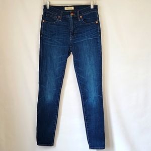 Madewell 9" High Rise Skinny Jeans Dark Wash Size 26